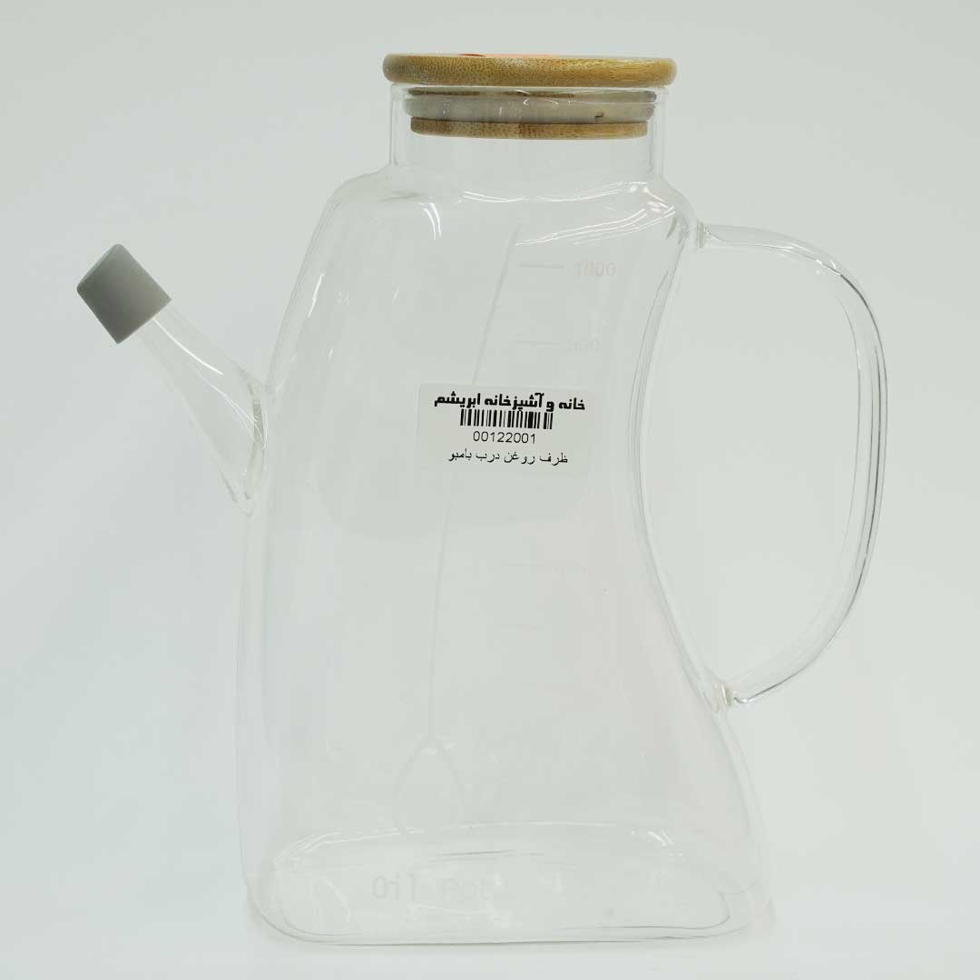 ظرف روغن درب بامبو 1000ml