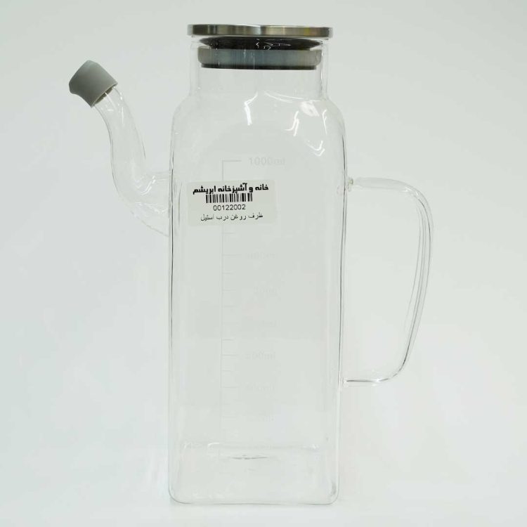 ظرف روغن درب استیل 1000ml