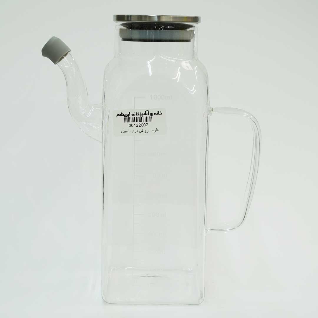 ظرف روغن درب استیل 1000ml