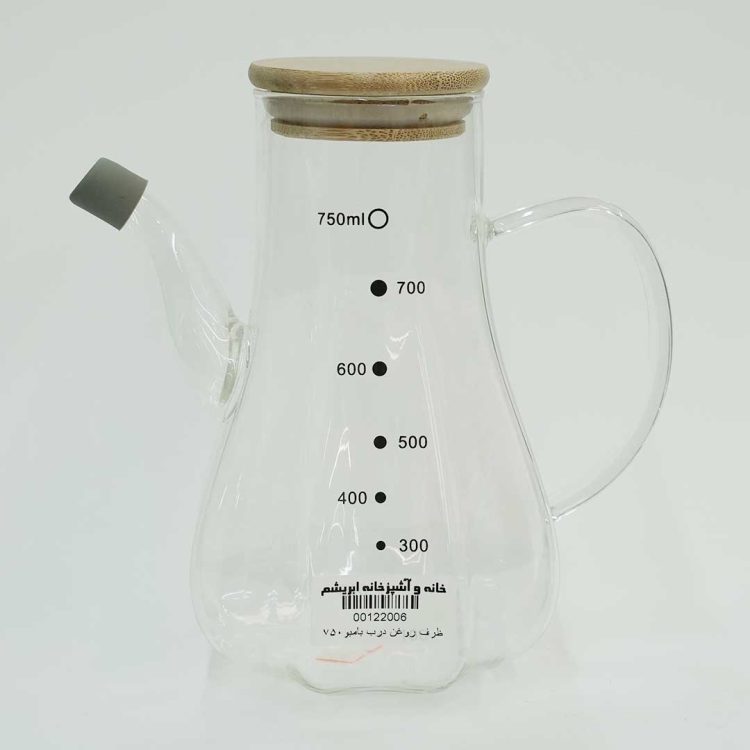 ظرف روغن درب بامبو750 ml خمره ای